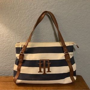 Monogrammed canvas Tommy Hilfiger purse